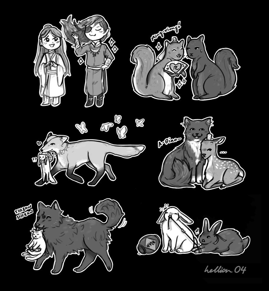 Danmei animal pairs
