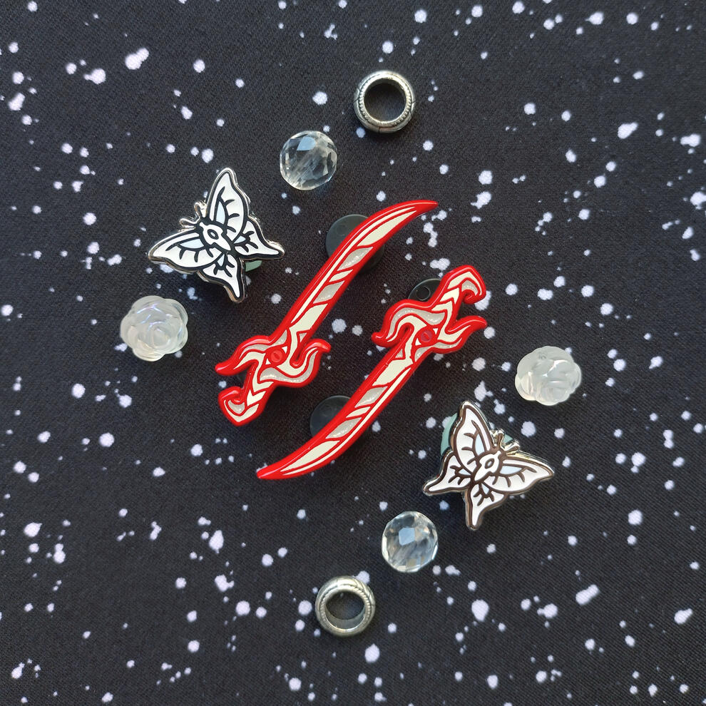 P4P Crimson Rain Pins